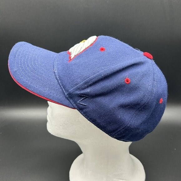 USA American Eagle Hat Cap Red White Blue Fitted Size 7 1/8 Zephyr Wool Acrylic - Picture 2 of 7